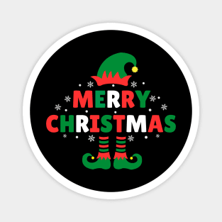 Merry Christmas Elf Hat And Legs Magnet